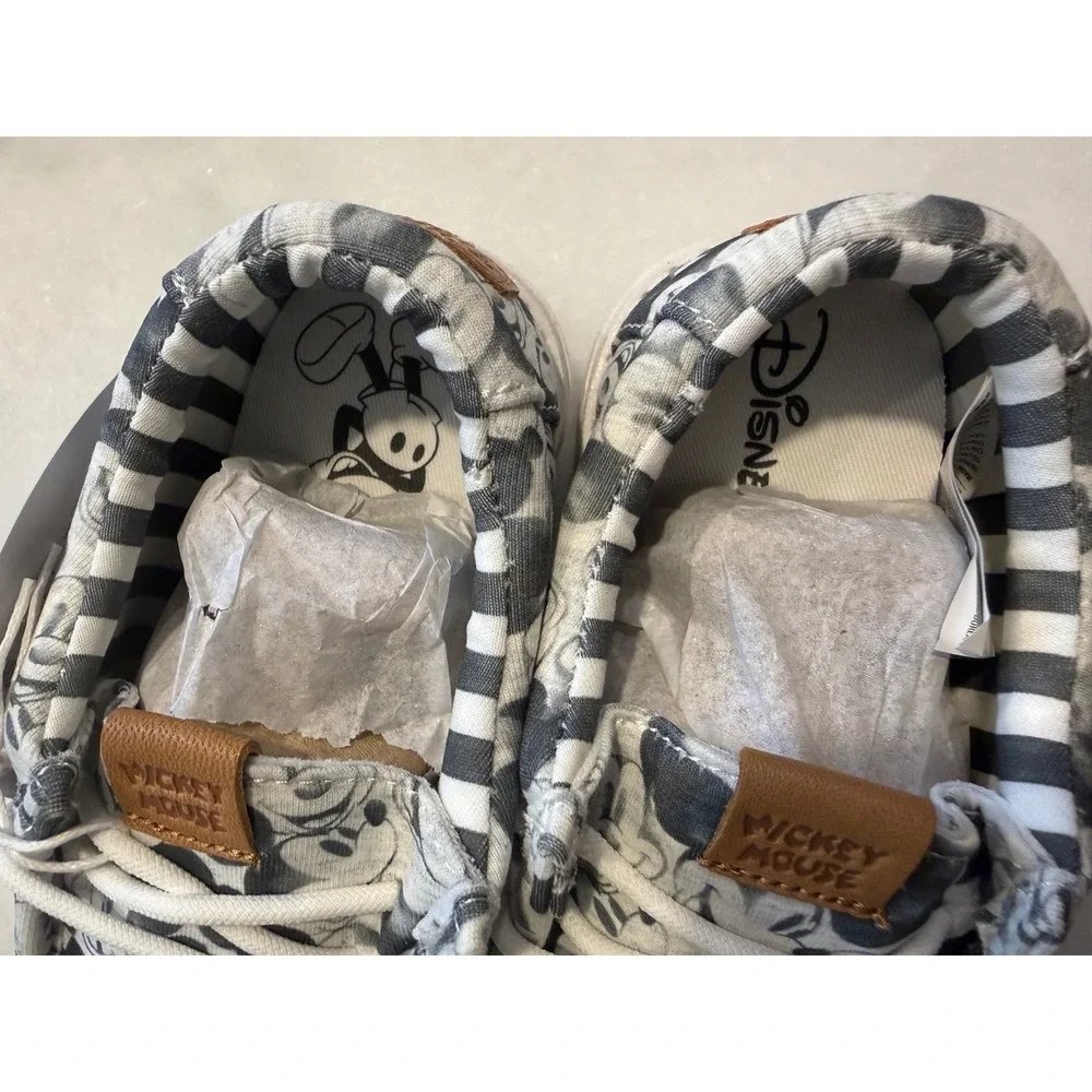 Hey Dude Wally Y Mickey Mouse Loafers Kids Size C13 Grey Multi Disney 44952-1HK